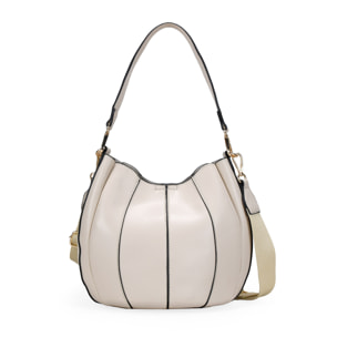 Bolso cubo beige con doble asa