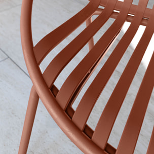 Salon de jardin en polypropylène brique 4 places CALYPSO