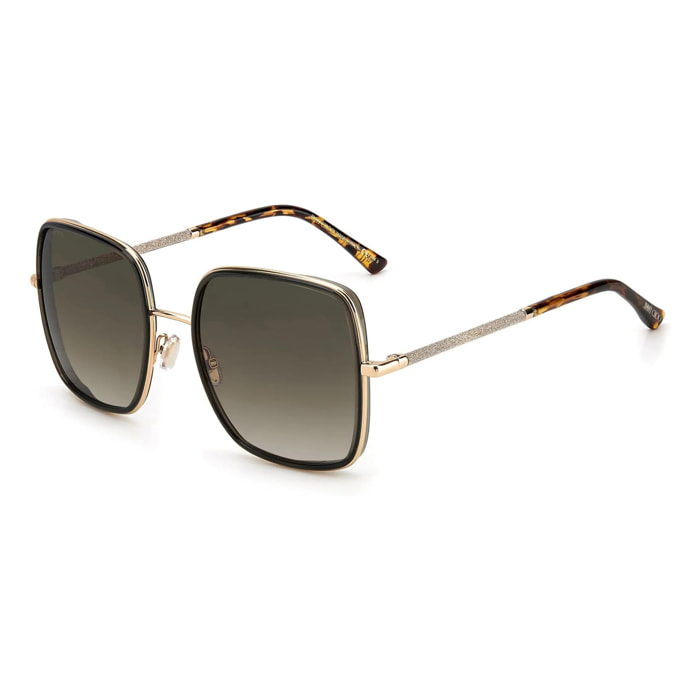 Jimmy Choo - lunettes de soleil Crystal & Glitter - doré - protection solaire : cat. 3