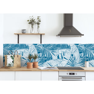 Stickers adhesivos de CERAMIKO - Hojas azul 100x100