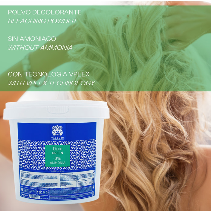 Valquer Decogreen 0% ammonia Polvos decolorantes - 1000 g