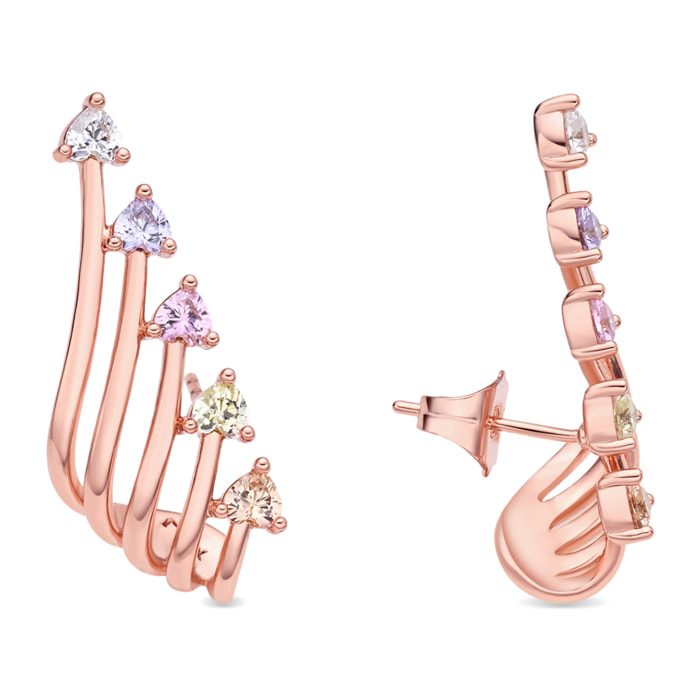 Pendientes Noshke acabado oro rosa 18k