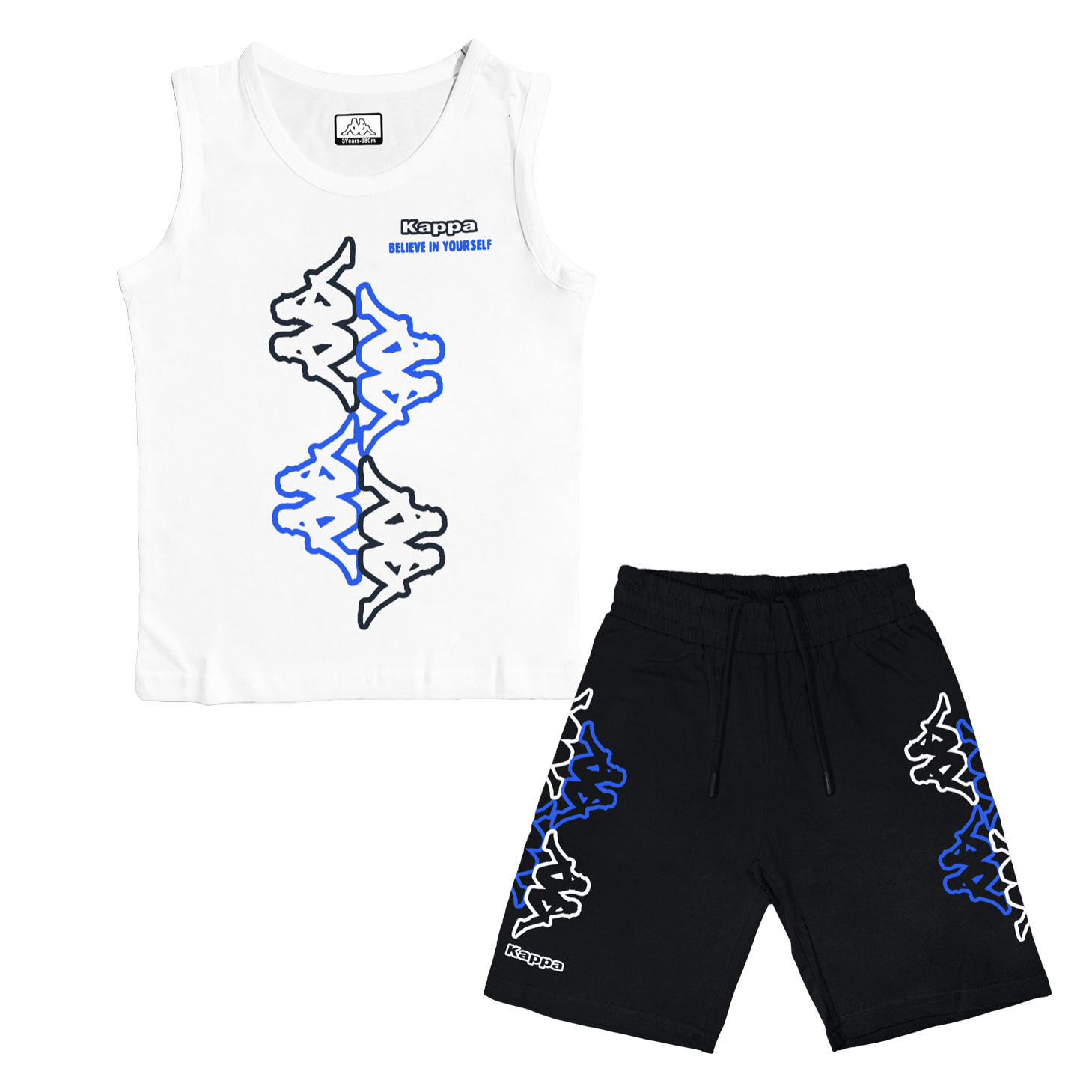 Completo Corto Bimbo 3 / 7 Anni KAPPA Cotone