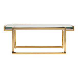 Mesa Centro Acero Inoxidable Cristal Novosibirsk 120x60x45 Cm