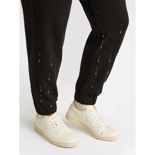 Fiorella Rubino - Joggers ricamati - Nero