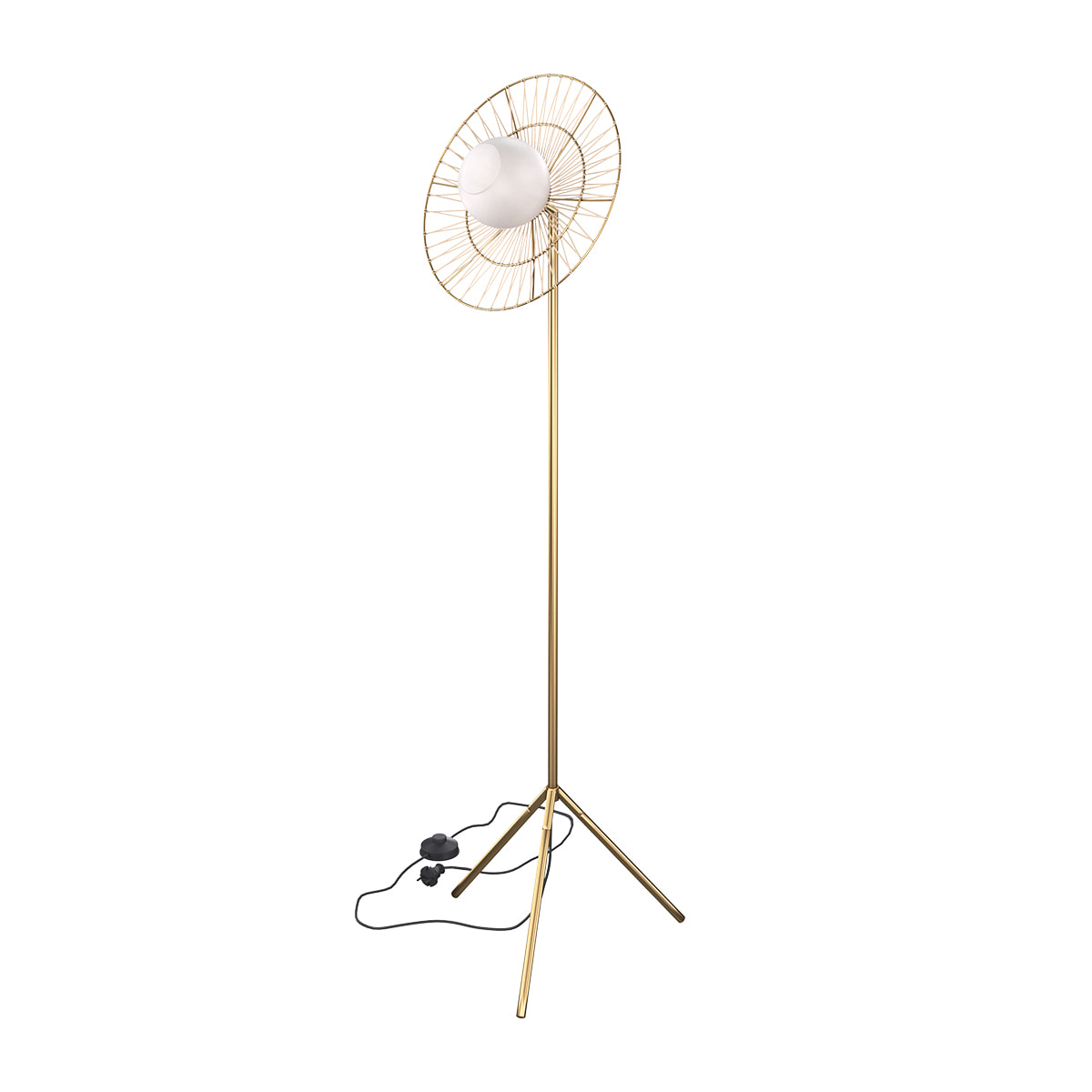 Lampadaire en métal doré - Bandia