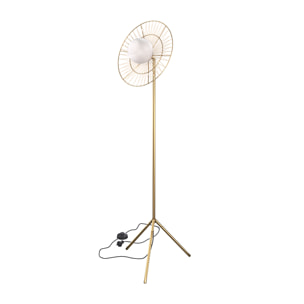 Lampadaire en métal doré - Bandia