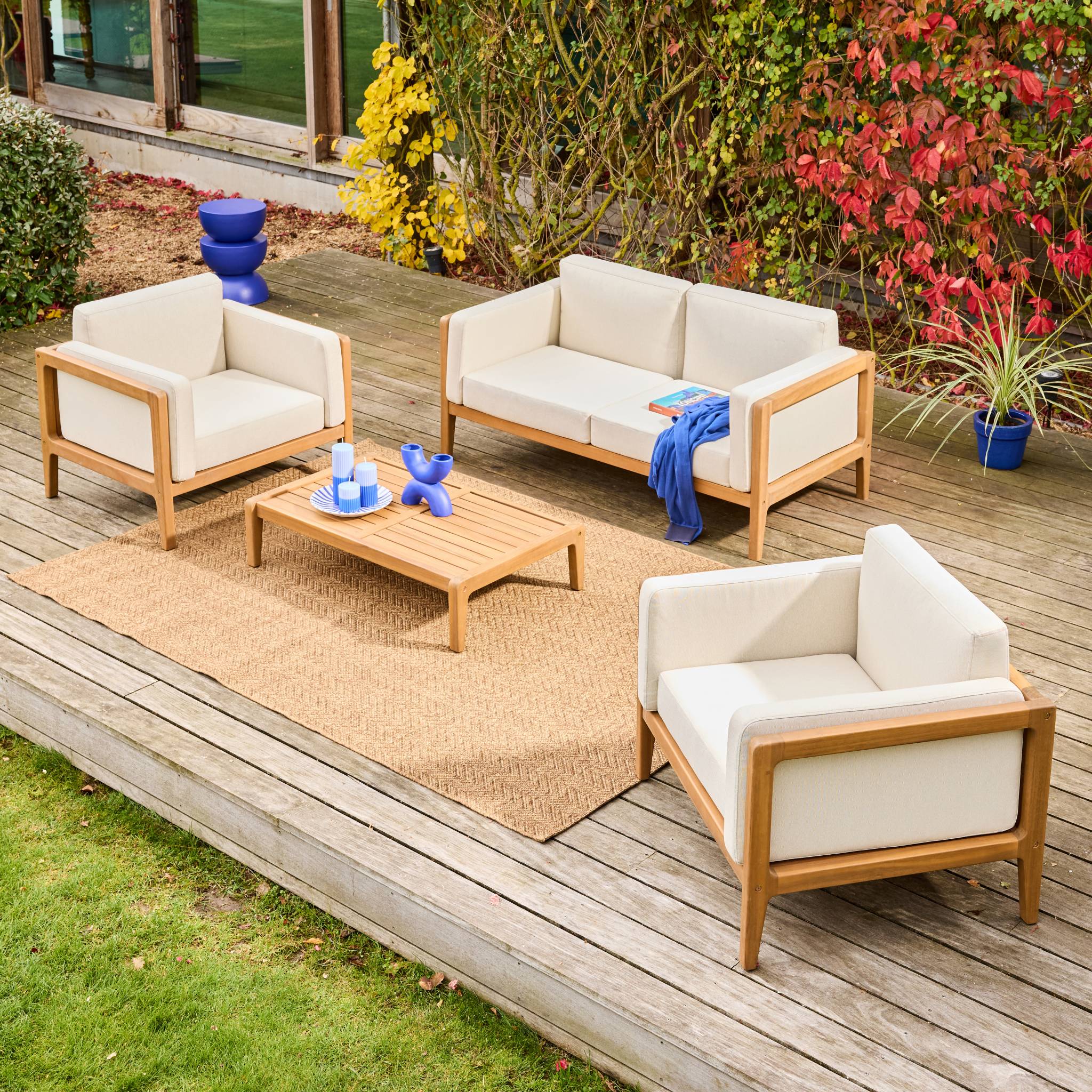 Salon de jardin bois d'acacia 4 places ORUNI