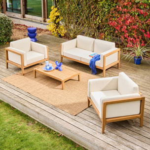 Salon de jardin bois d'acacia 4 places ORUNI