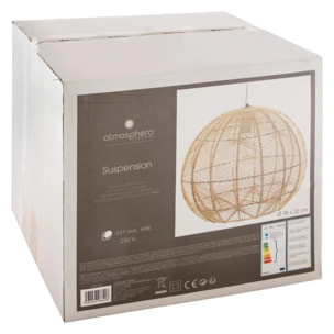 Suspension "Kita" rotin D38cm