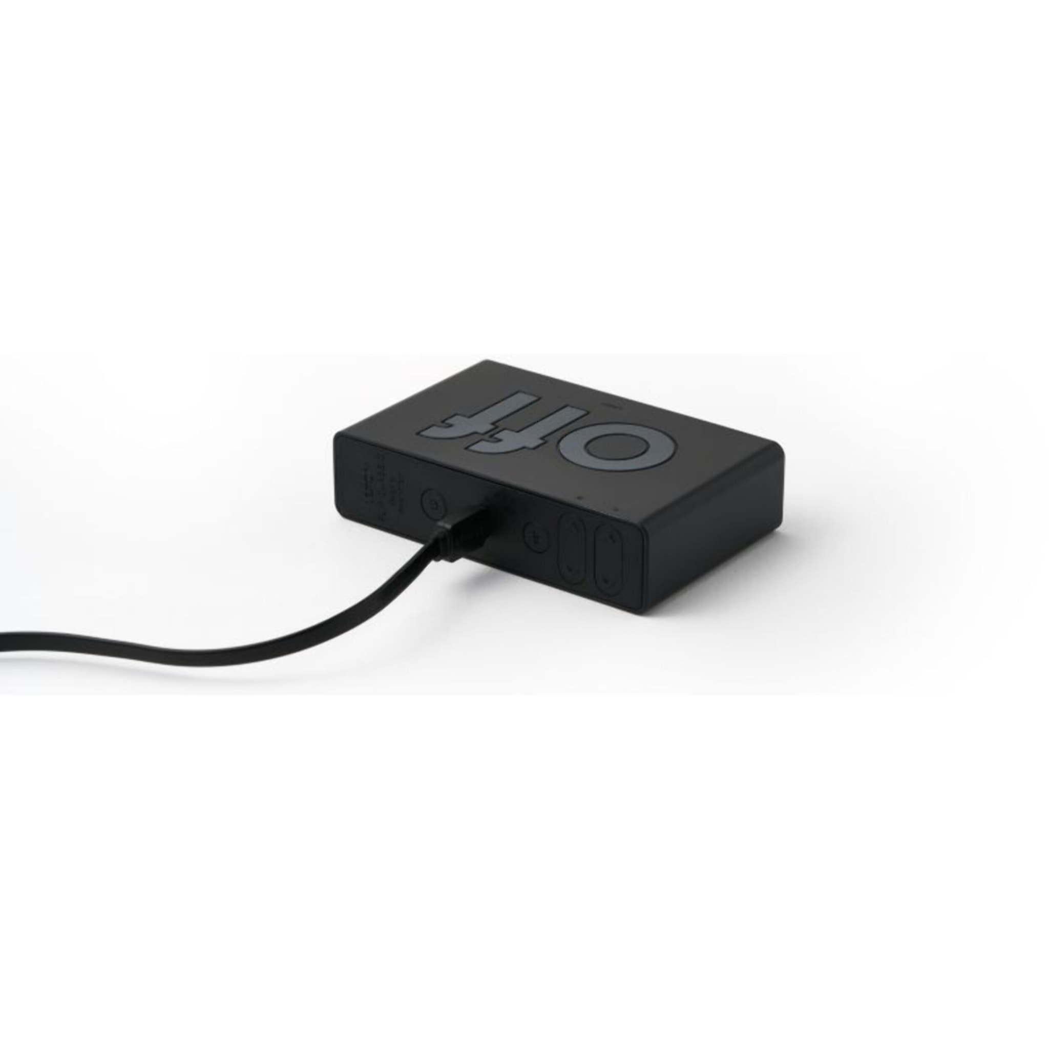 Réveil LEXON Flip Classic Rechargeable en USB-C Noir