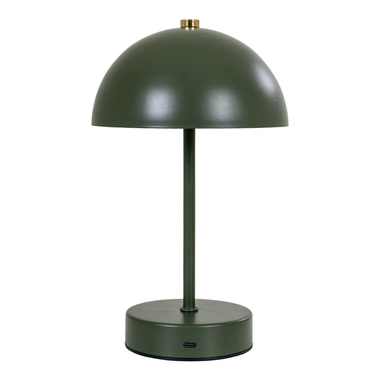Lampada da Tavolo LED Ricaricabile Holt — Verde e Ottone in Metallo