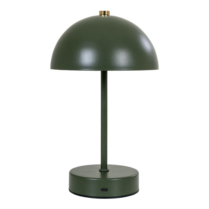Lampada da Tavolo LED Ricaricabile Holt — Verde e Ottone in Metallo