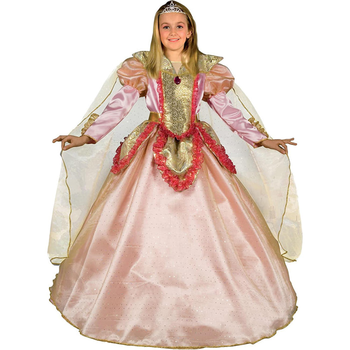 Costume Travestimento Carnevale Principessa Rosa Oro Atelier Bambina