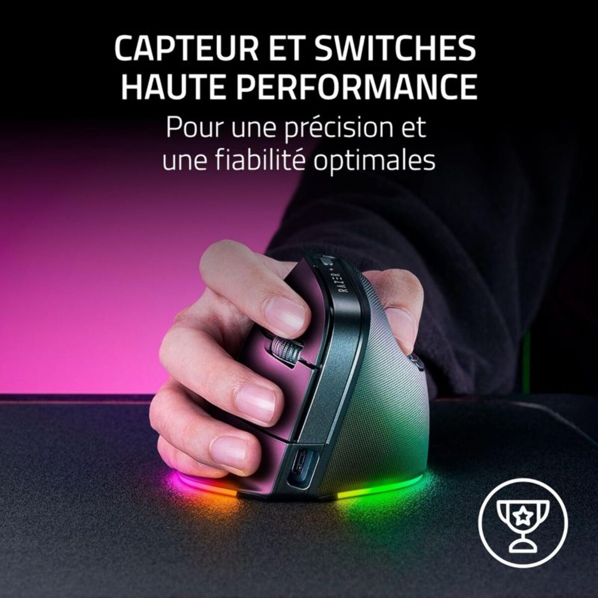 Souris Gamer Sans Fil RAZER PRO CLICK V2 VERTICAL NOIR