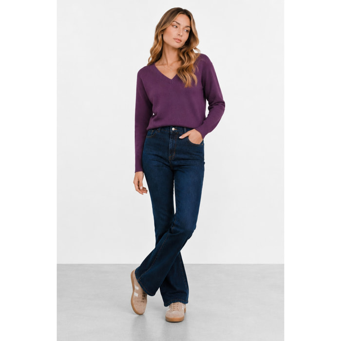 Kocca - Pantaloni in denim a vita alta con catene Donna