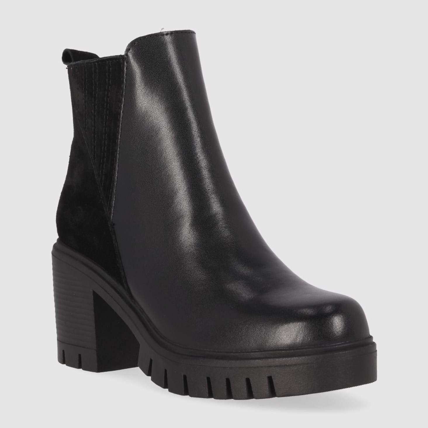 Botines de Piel - Negro - Tacón: 5 cm