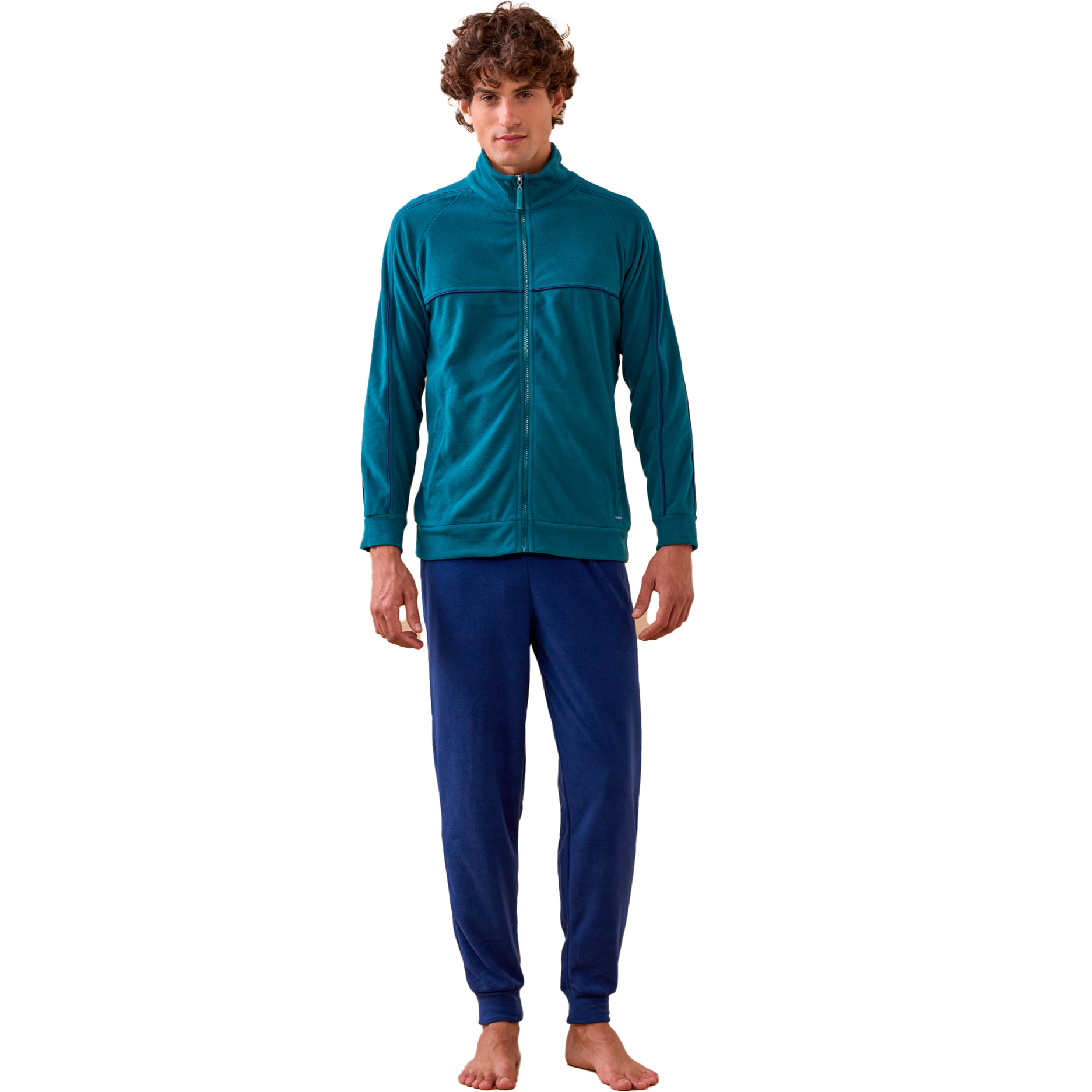 Pigiama uomo brooklyn in pile con zip Noidinotte