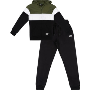 Tuta invernale da bambino tricolor con cappuccio e zip 'Varsity'