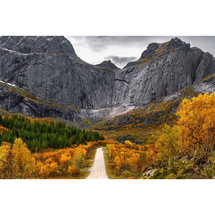 Tableau Lofoten, Face au mur Toile imprimée