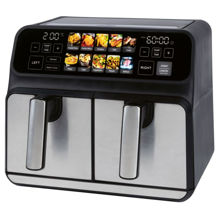 Friteuse à air chaud Air fryer 8L double compartiment Proficook PC-FR1287H