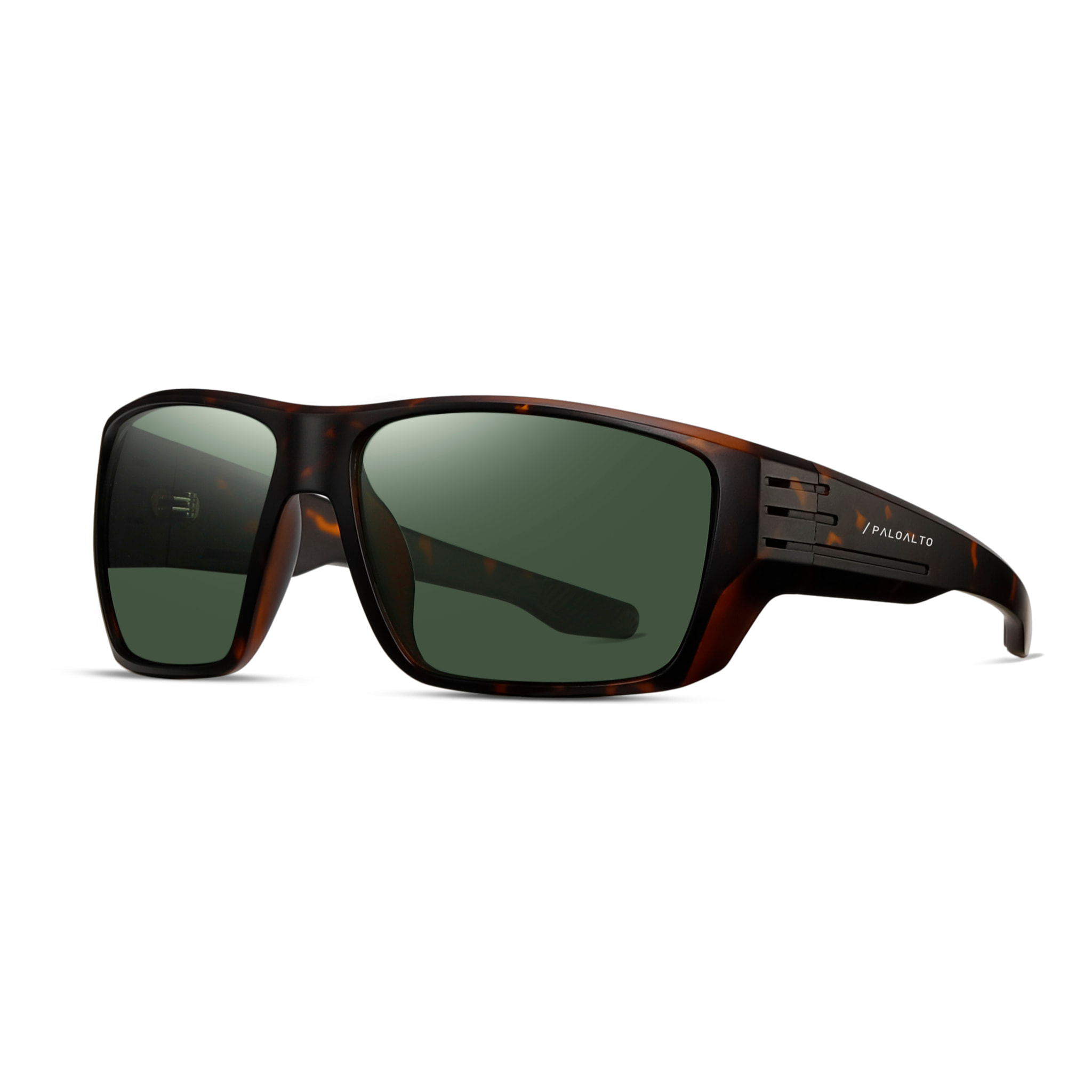 Gafas PALOALTO modelo SKATE en color Montura mate de carey con lentes polarizadas G15 verdes.