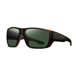 Gafas PALOALTO modelo SKATE en color Montura mate de carey con lentes polarizadas G15 verdes.