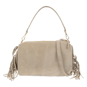 Benedetti Borsa a spalla Donna. Pelle scamosciata autentica.
