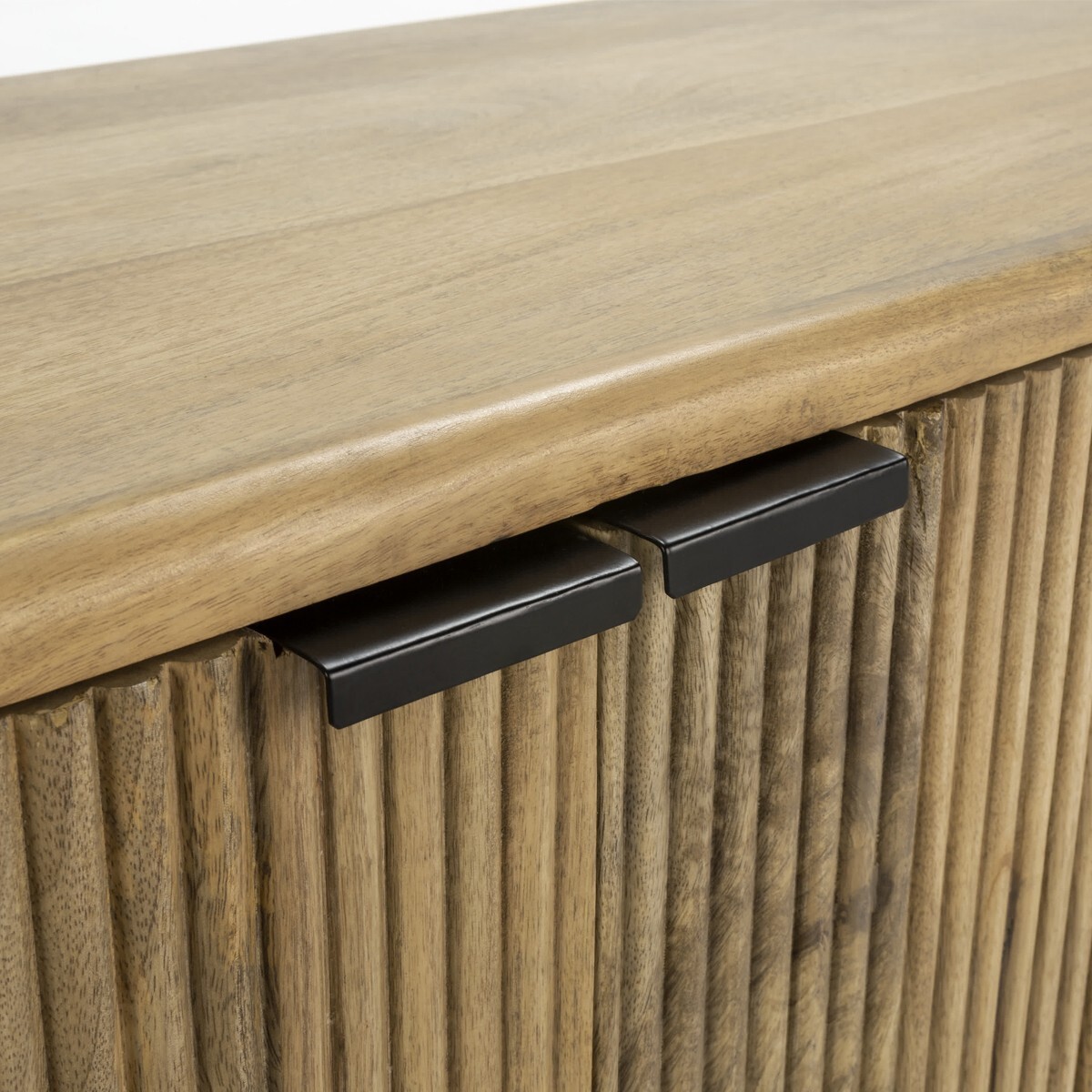 Meuble TV 4 portes en bois de manguier - SANJA