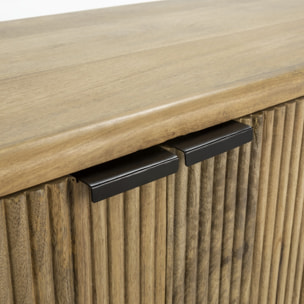 Meuble TV 4 portes en bois de manguier - SANJA