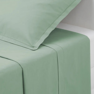 Drap plat "Carina" en coton 180x290cm vert céladon