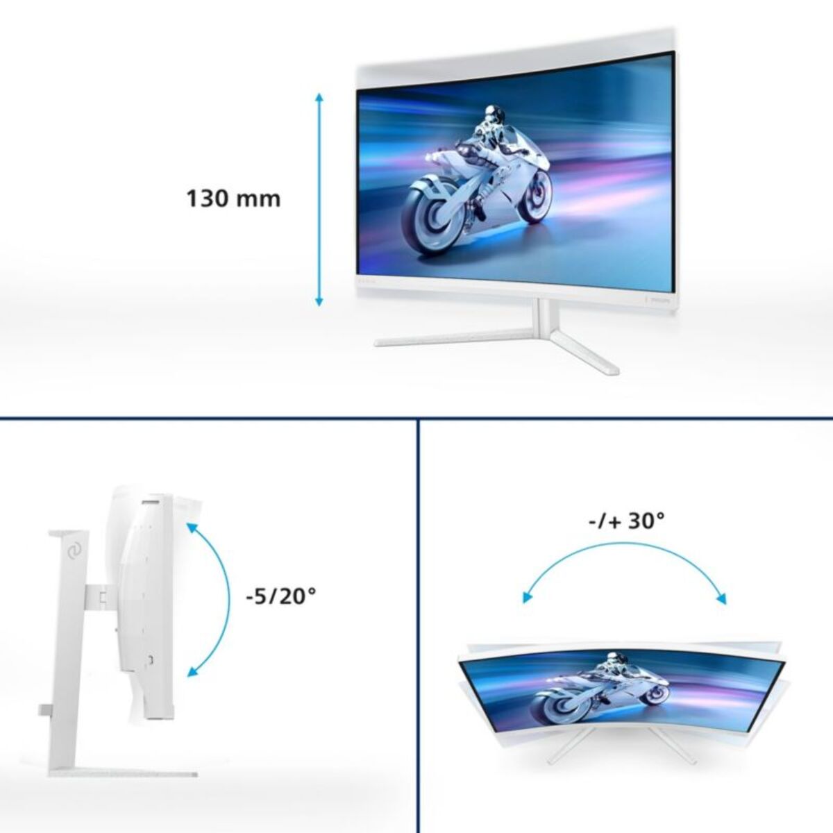 Ecran PC Gamer PHILIPS Evnia 27M2C5501 27" Incurvé QHD 180Hz Fast VA HDR10 Ambiglow