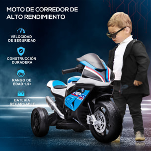 Moto Eléctrica BMW HP4 para Niños de +18 Meses 6V con Música 82,5x42x54 cm Azul