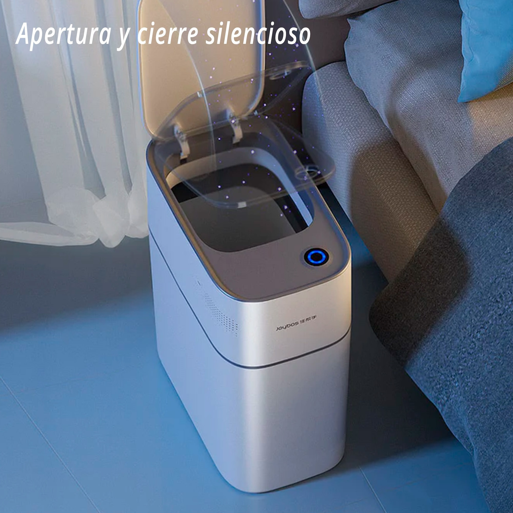 Papelera cubo de basura 15 l con sensor de movimiento inteligente sin contacto - incluye 20 bolsas de basura