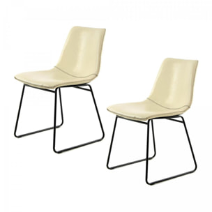 Lot de 2 chaises BILI Partiellement fabriqué à la main