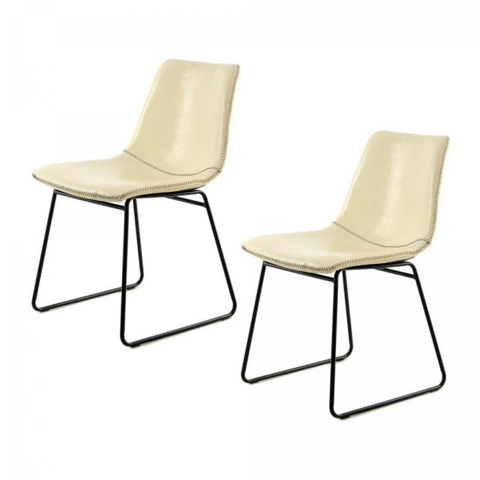 Lot de 2 chaises BILI Partiellement fabriqué à la main