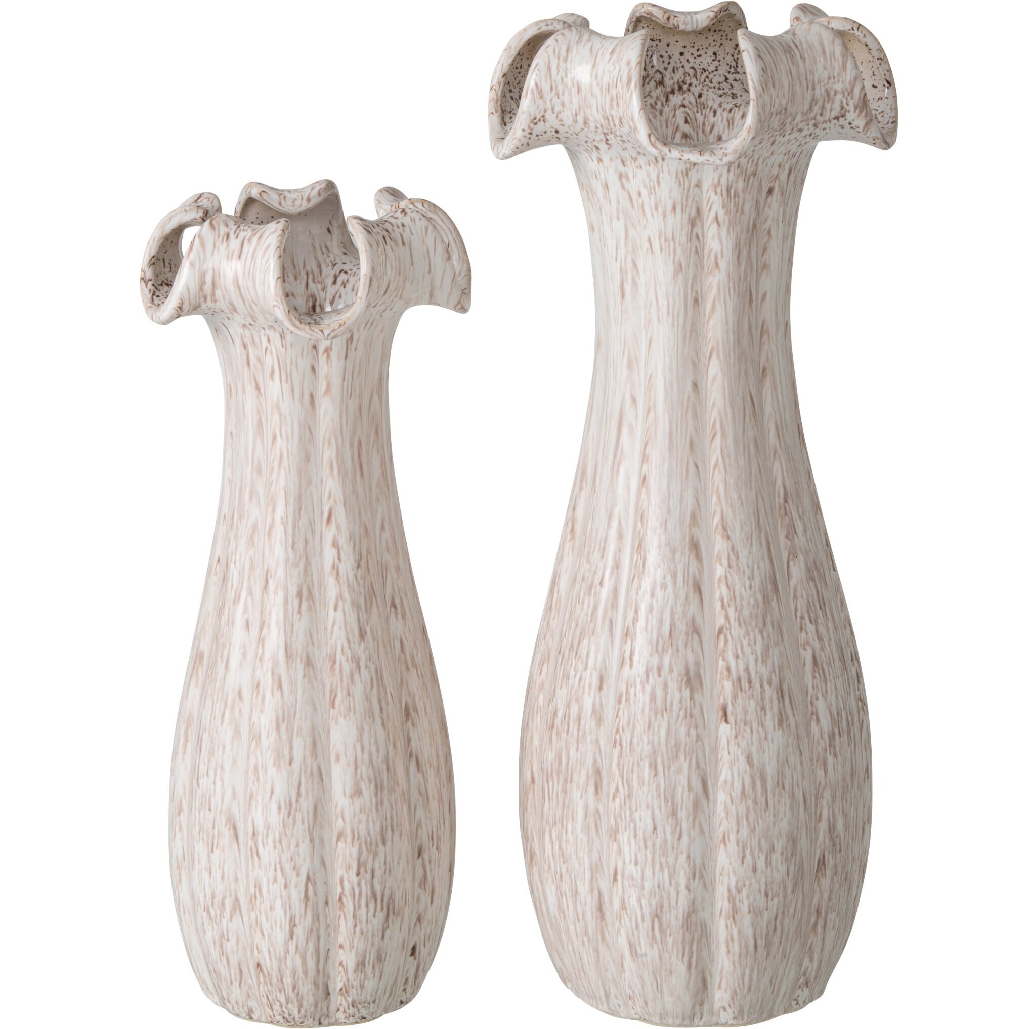 J-Line vase - argile/glace - beige clair - large