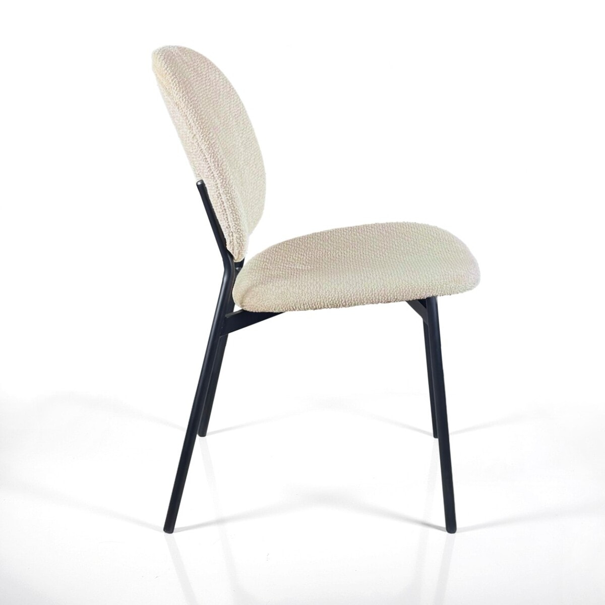 Lot de 2 chaises de salle à manger Tomasucci WERZA, en tissu, beige, 58 × 47 × 81 cm