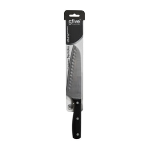 Couteau Santoku inox "Essentiel Black" lame 17cm