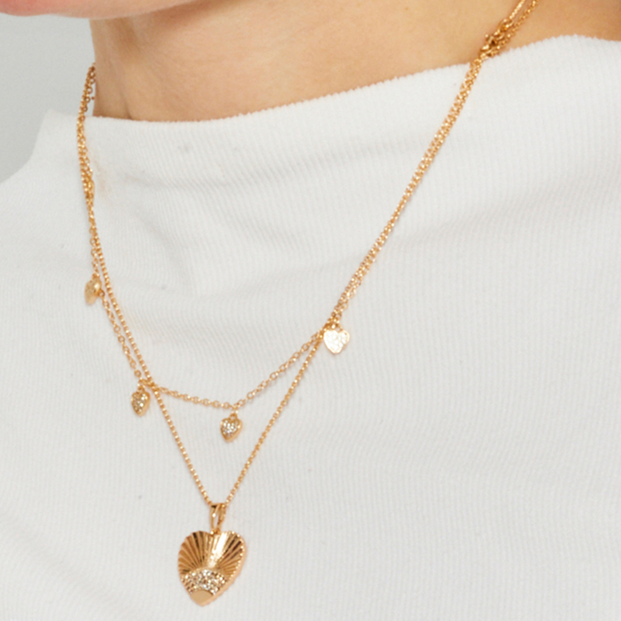 Collar con Circonita Brillante acabado oro 18k