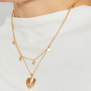 Collar con Circonita Brillante acabado oro 18k