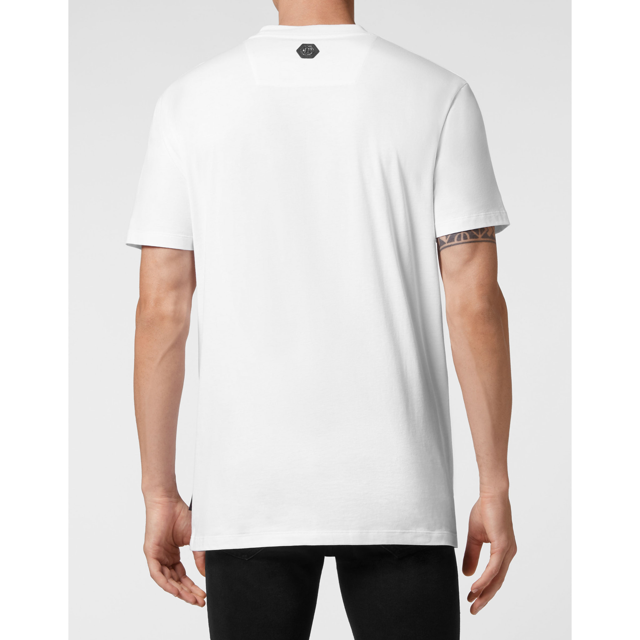 PHILIPP PLEIN T-Shirt Round Neck SKULL AND PLEIN