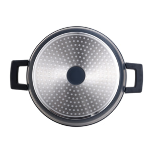 Cacerola Ø28x13cm en Aluminio fundido con tapa apta para inducción INDIGO MasterPRO