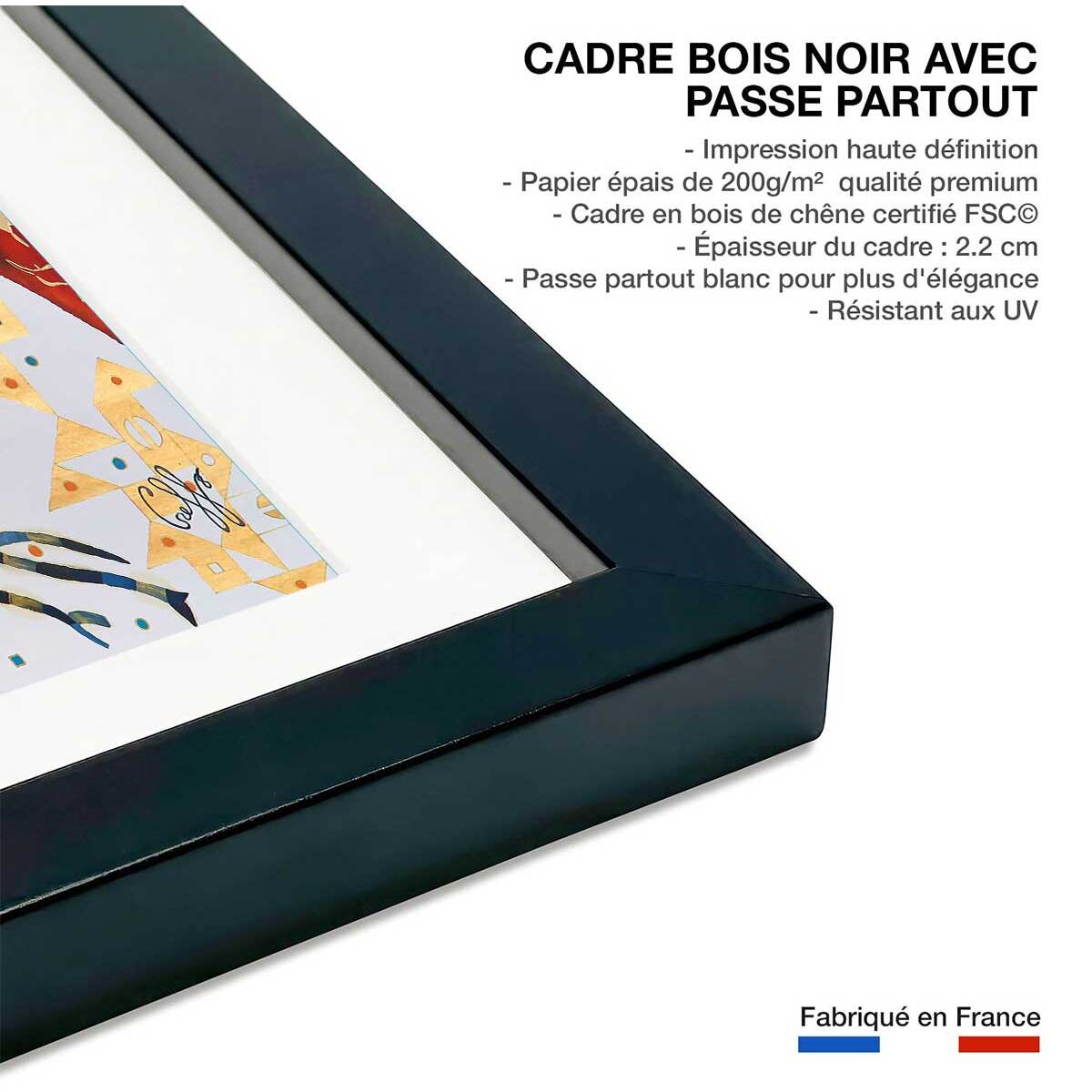Affiche deco voyage en namibie Affiche sous cadre noir