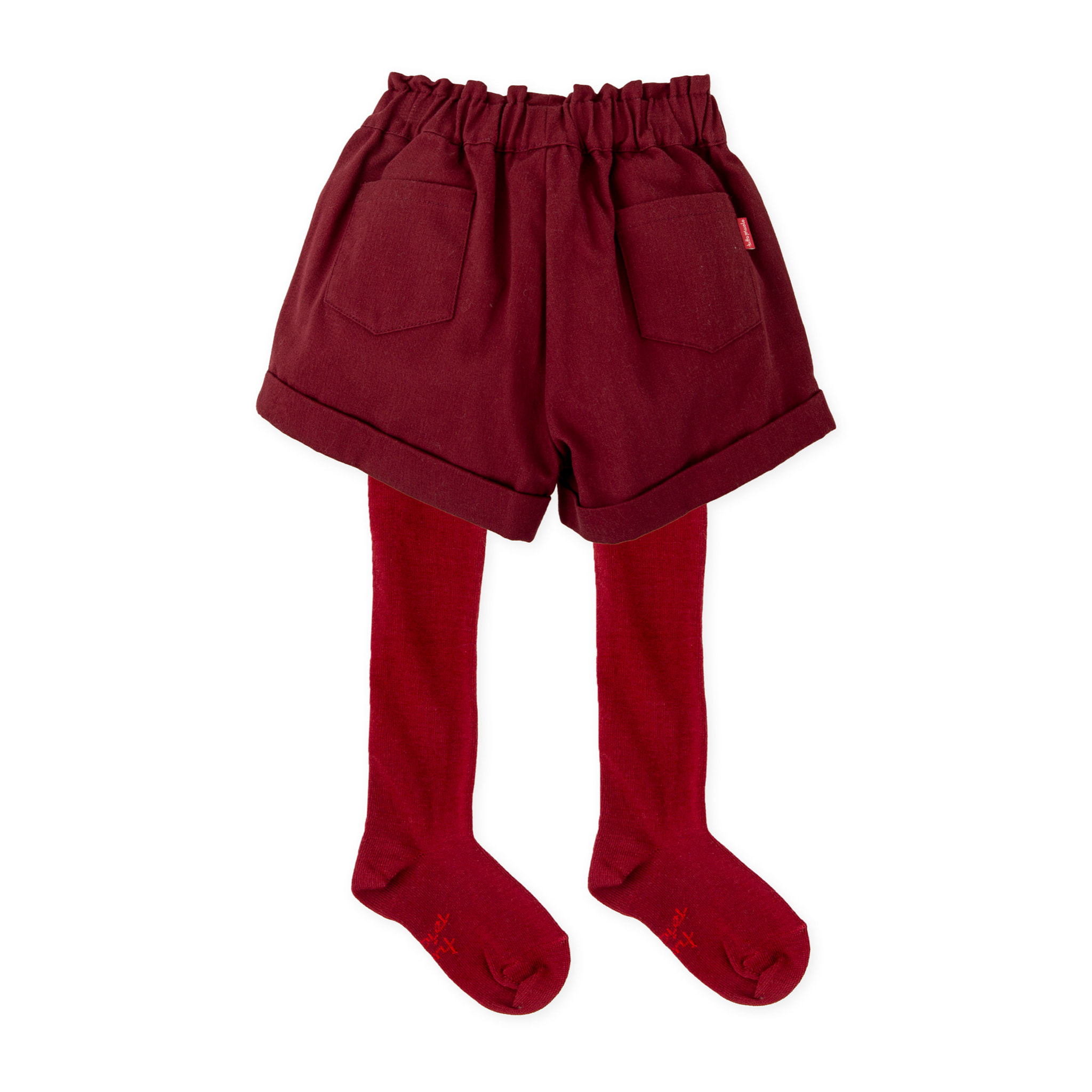 SHORT CON LEOTARDOS GRANATE - Granate