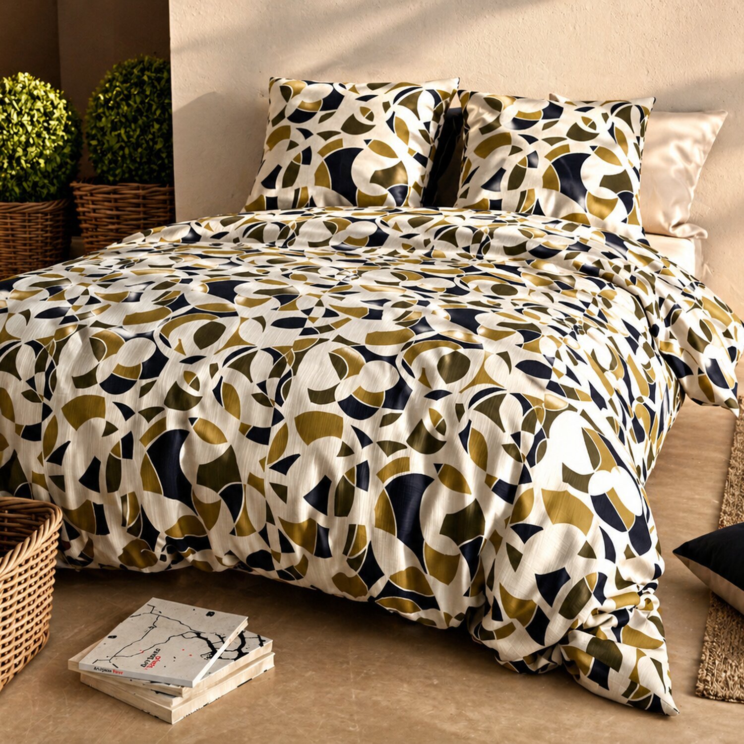 Parure housse de couette imprimé 100% coton - klee