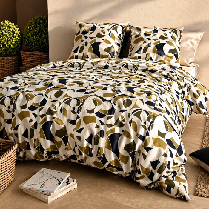 Parure housse de couette imprimé 100% coton - klee