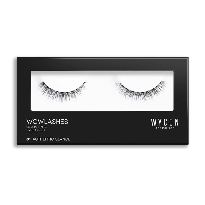 WOW LASHES 01 AUTHENTIC GLANCE Ciglia a banda intera dall'effetto naturale