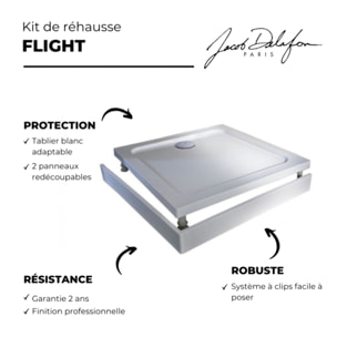 Kit de réhausse avec tablier blanc pour receveur Flight Jacob Delafon - E62504-00