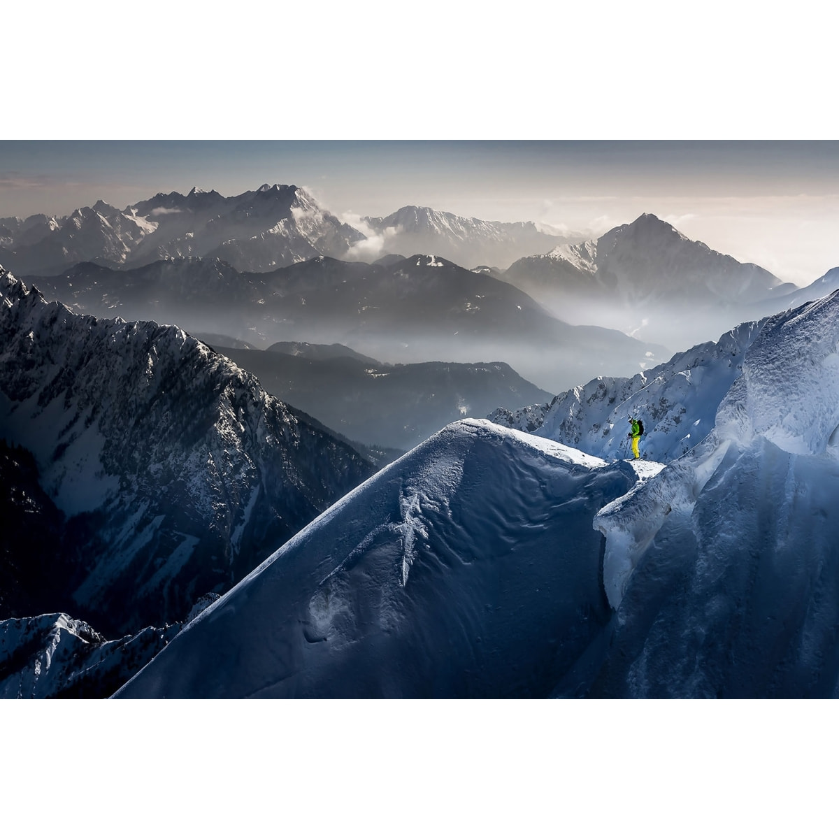 Tableau concentration sur les cîmes Tableau alu Dibond